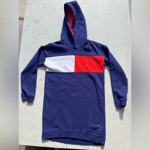 Women's Tommy Hilfiger Dress Multicolor Flag Hoodie 16 Preppy 90s Normcore Yacht